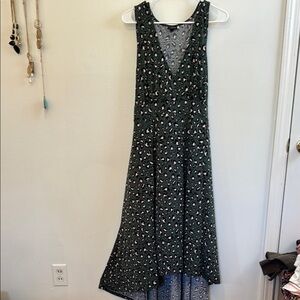 Torrid Black and White Wrap Maxi Dress V-Neck Sleeveless